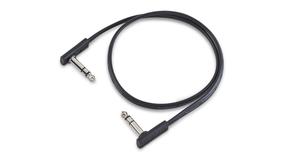 כבל 60 ס"מ סטריאו פלגים PL זוית שטוחים RockBoard RBO CAB F TRS 60 BK