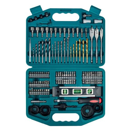 סט אביזרים Makita P-67832 101 חלקים - מקדחים וביטים מקצועיים במזוודה קשיחה לעבודות עץ, מתכת ובטון