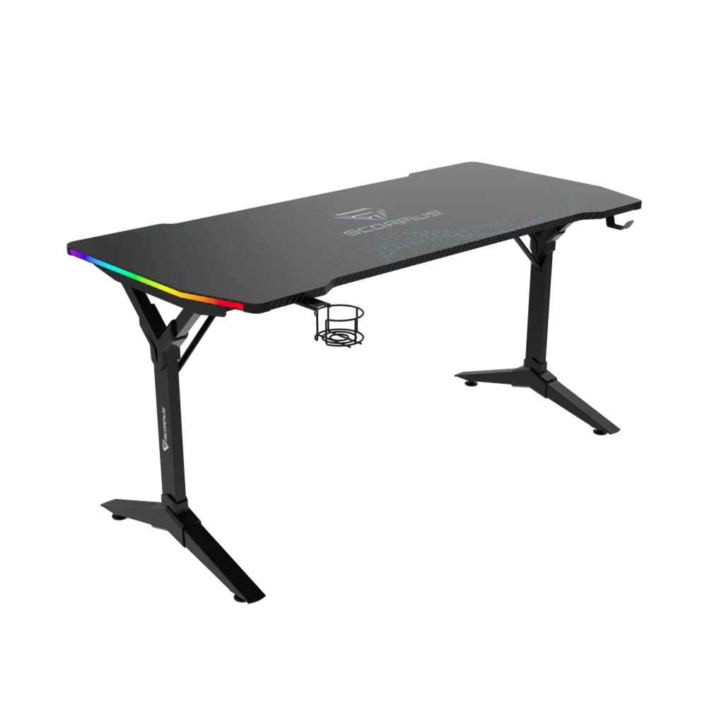 שולחן גיימינג SCORPIUS DESKPRO-HJ150 עם תאורת RGB