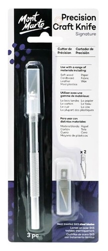 סכין חיתוך מקצועית Mont Marte Precision Craft Knife עם 2 להבים להחלפה
