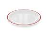 צלחת מלמין לבנה מנה ראשונה עם פס עיטור 19 ס"מ , סדרת גרניט, תמה