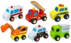 סט 6 מכוניות משחק מעץ