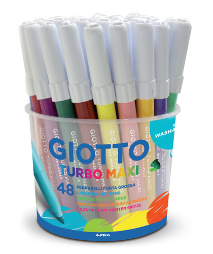 GIOTTO טושים טורבו מקסי 48 יח' (בכוס)