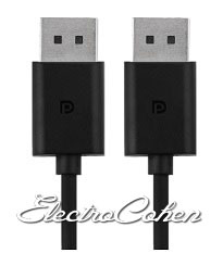 כבל DISPLAYPORT TO DISPLAYPORT 1.8M זכר זכר