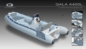 סירה מתנפחת חצי קשיחה GALA ATLANTIS DELUXE RIB A400L