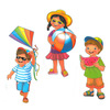 ערכת קישוט והמחשה לקיר תוכן – ילדים בקיץ