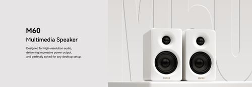 רמקול בלוטות EDIFIER M60 - DT Bluetooth Bookshelf Speaker HiRes (white) EDF100074w