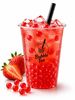 כדורי בובה מתפוצצים בטעם תות לבאבל טי ושייק /popping boba