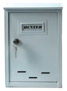 תיבת דואר גדולה בצבע לבן HUNTER CT-4
