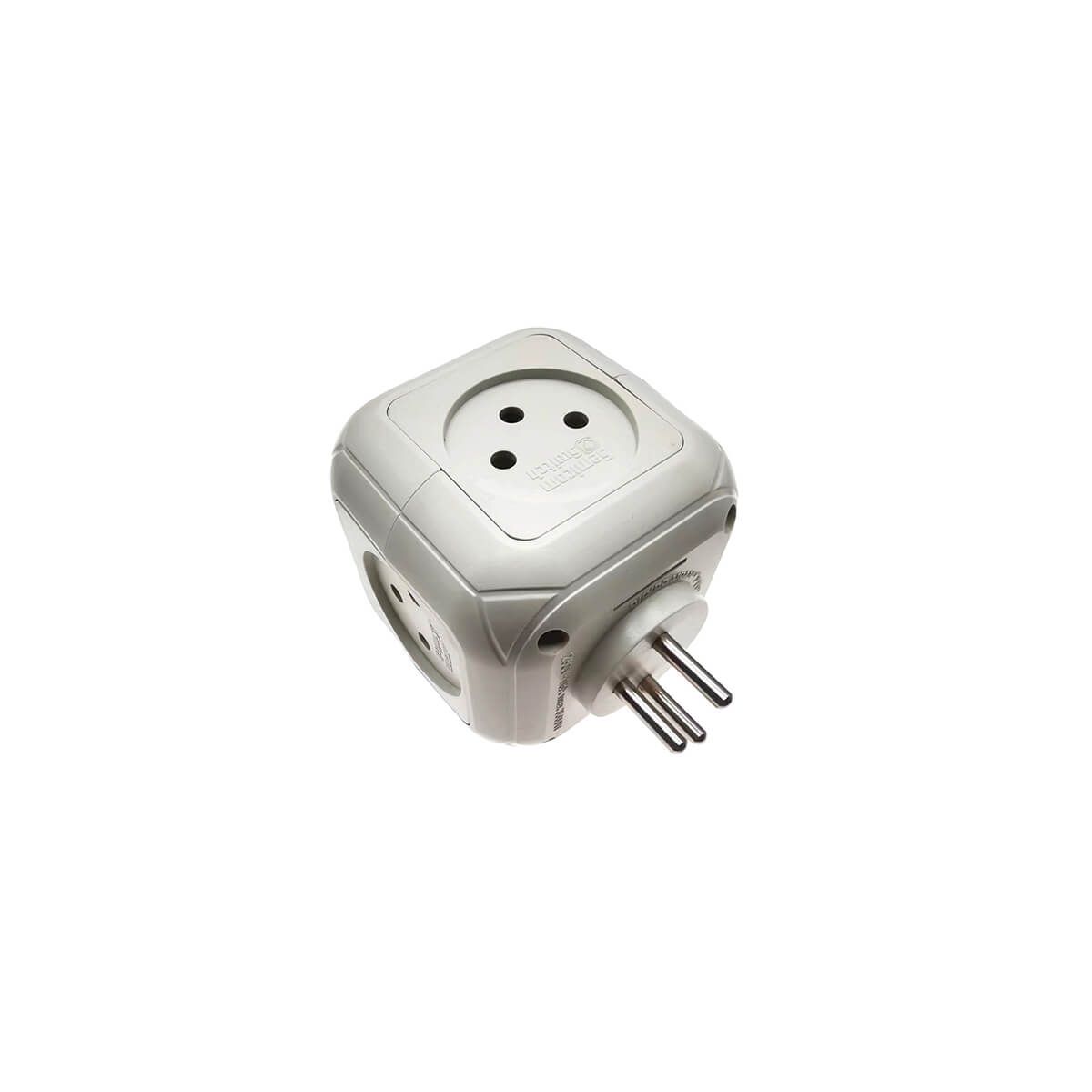 קובייה מפצל חשמל 4 שקעים + TYPE C ו-USB דגם SW-CUB4UC סמיקום semicom