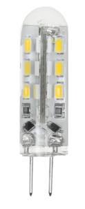 לד נעיצה AC/DC זכוכית G4 2W לבן חם 2900K 12V-24VAC/DC יורולוקס 
