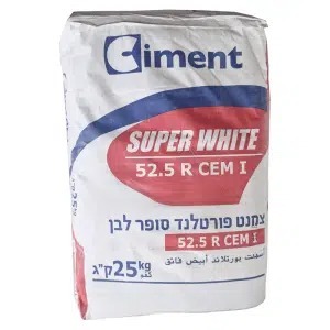 מלט לבן - שק 25 קג
