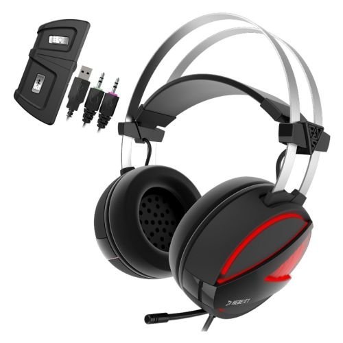 אוזניות גיימינג עם תאורת Gamdias HEBE E1 40MM HEADSET RGB 