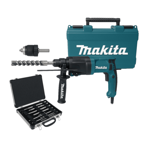 פטישון חשמלי  MAKITA HR2630X1 26MM makita כולל פוטר + סט אביזרים 