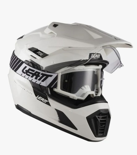 קיט קסדה ומשקף אדוונצ'ר לבן ADV 7.5 LEATT
