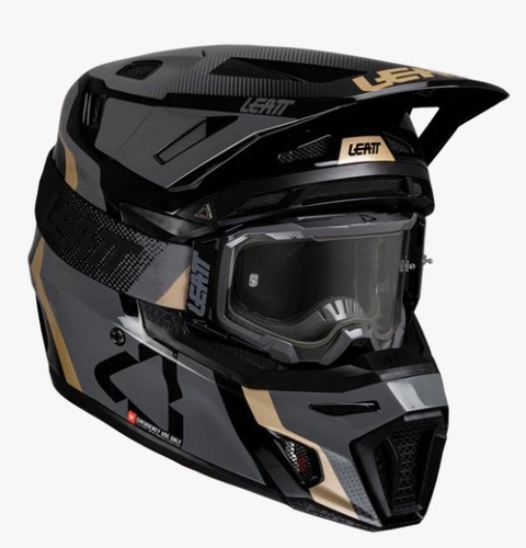 קיט קסדה ומשקף שחור  Leatt Moto 8.5 Black + Goggles 5.5 Iriz