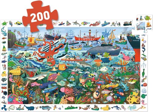 פאזל מסגרת 200 חלקים - סודות הים