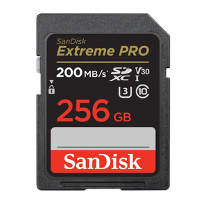 שיריון אילת SanDisk Extreme PRO SD UHS-I 256GB V30 4K כרטיס זיכרון