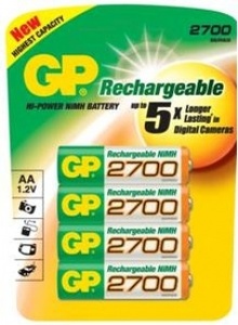 4 סוללות נטענות GP AA  