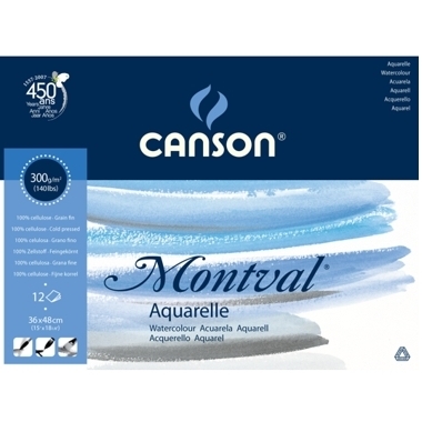בלוק ציור לצבעי אקוורל CANSON 24X32 