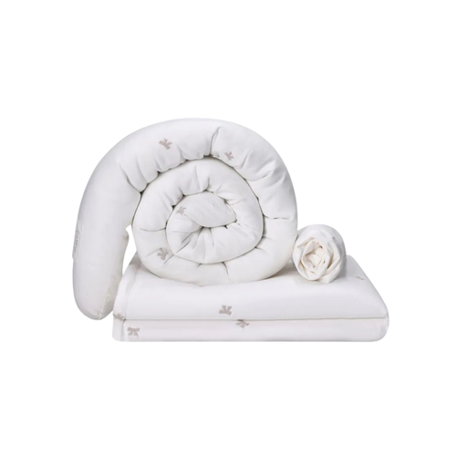 סט מצעים לעריסה Cotton cloud בצבע שמנת 
