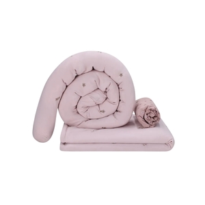 סט מצעים לעריסה Cotton cloud בצבע ורוד 