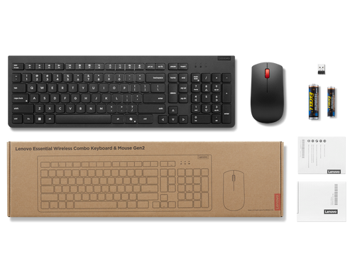 סט מקלדת ועכבר אלחוטי LENOVO Wireless Combo Keyboard & Mouse Gen2 En/Hb/Ar 4X31R64504