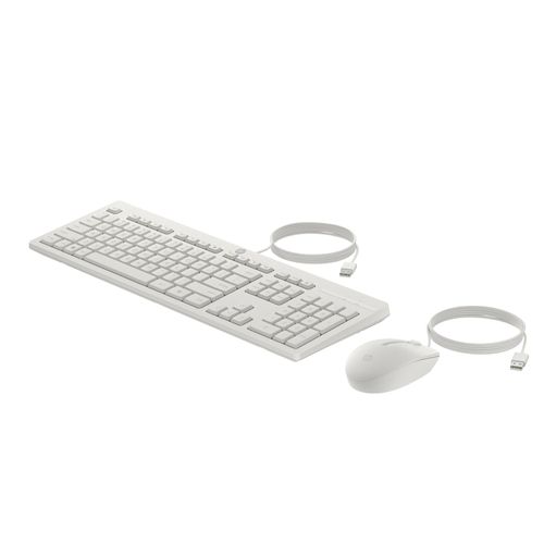 סט מקלדת ועכבר קומבו מקלדת+עכבר HP 225 Wired MSE and KB G2 CWH|לבן AW5S6AA