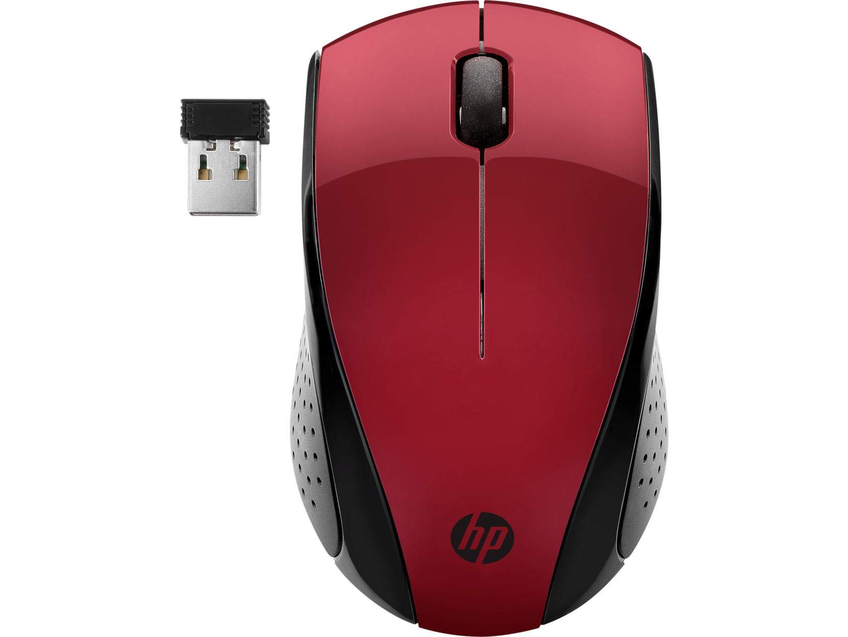 עכבר אלחוטי HP אופטי - דונגל ננו 220 אדום 7KX10AA