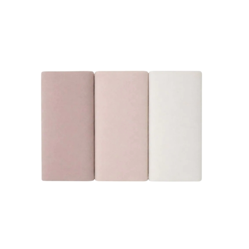 שלישיית סדינים למיטת תינוק ג'רסי Cotton cloud בצבע ורוד 