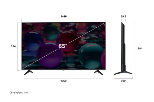 טלוויזיה חכמה 65 אינץ' LG UHD AI UA73 4K דגם 65UA73006LA