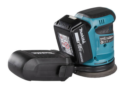 מלטשת אקצנטרית נטענת 18V Makita DBO180Z קוטר 125 מ״מ 3 מהירויות עד 11000 סל״ד גוף בלבד 