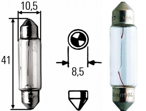 נורה BLICK 10W 12V T10.5X43 בננה