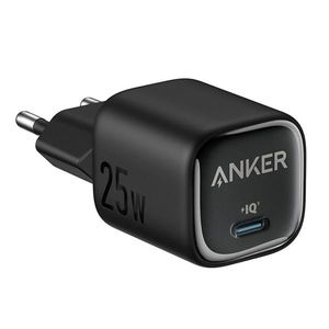 מטען קיר קומפקטי Anker USB-C Wall Charger 25W בצבע שחור