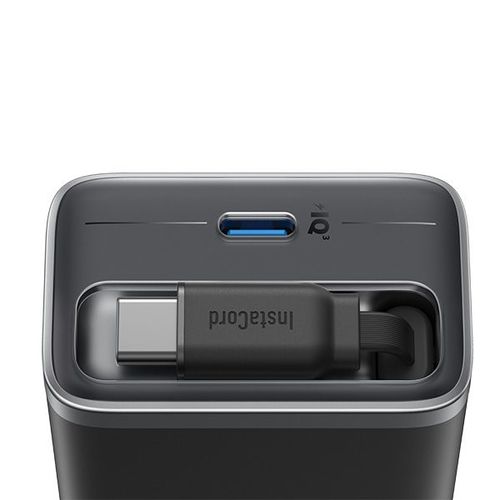 מטען קיר משולב כבל Anker Nano Charger 35W with USB-C cable בצבע שחור