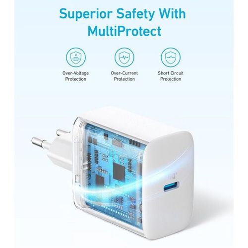 מטען קיר 20W עם כבל Anker Charger 20W USB-C 