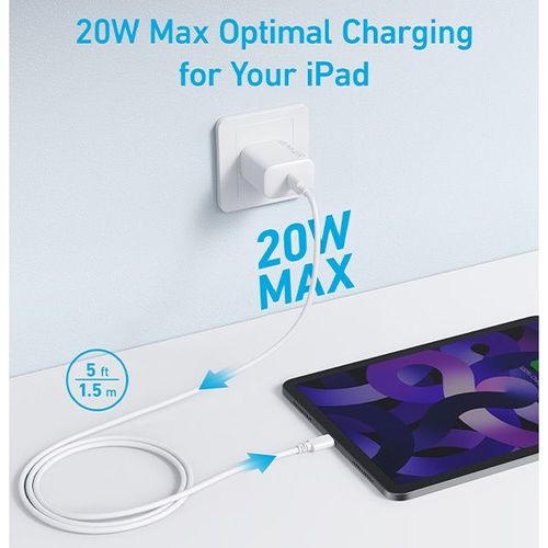 מטען קיר 20W עם כבל Anker Charger 20W USB-C 