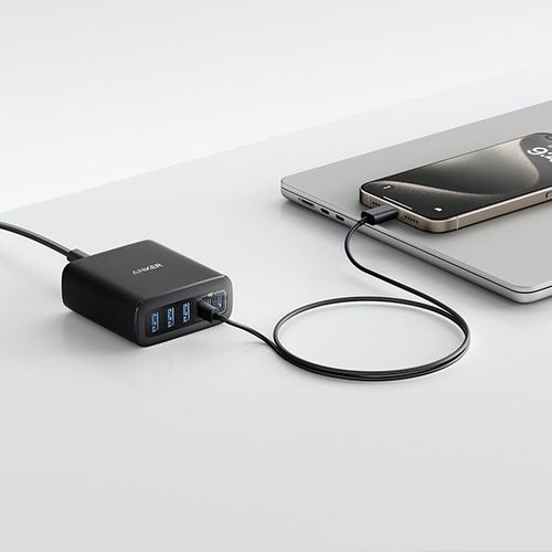 מטען עוצמתי 6 יציאות Anker Charger 112W GaN