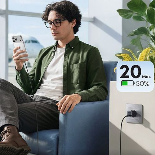 מטען קיר Anker Nano Charger 45W בצבע שחור