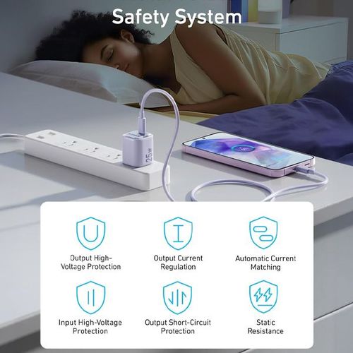 מטען קיר קומפקטי Anker USB-C Wall Charger 25W בצבע שחור