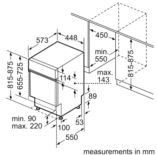 מדיח כלים חצי אינטגרלי צר SPI2HKS02E