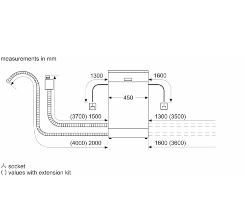 מדיח כלים חצי אינטגרלי צר SPI2HKS02E