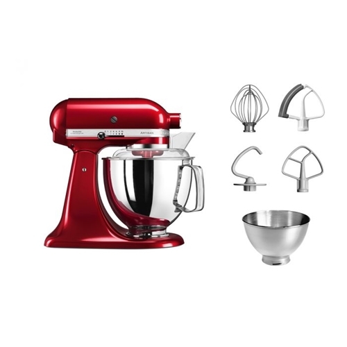 מיקסר מקצועי 2 קערות KitchenAid קיטשן אייד Artisan 5KSM175-ICA אדום תפוח | יבואן רשמי 5 שנים אחריות