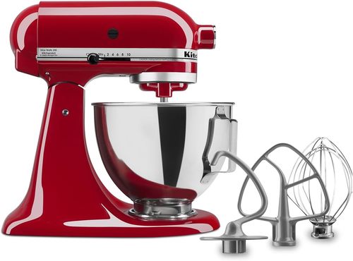 מיקסר מקצועי 2 קערות KitchenAid קיטשן אייד Artisan 5KSM175-ICA אדום תפוח | יבואן רשמי 5 שנים אחריות