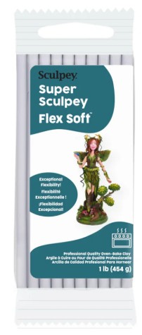 חימר פולימרי מקצועי Super Sculpey FLEX SOFT