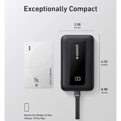 סוללת גיבוי ניידת קומפקטית Anker Zolo Power Bank 10000mA