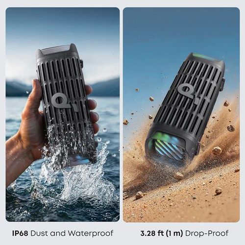 רמקול נייד עם סאבוופר soundcore Boom 3i 50W בצבע שחור