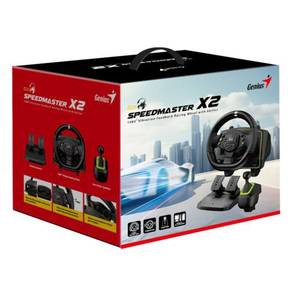 הגה מרוצים דוושות וידית הילוכים | GENIUS SpeedMaster X2