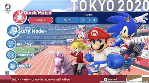  Nintendo Switch | Mario & Sonic at the Olympic Games Tokyo 2020   באולימפיאדת טוקיו 2020 לנינטנדו סוויץ 