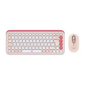 סט מקלדת ועכבר אלחוטיים בצבע ורוד | LOGITECH POP ICON COMBO